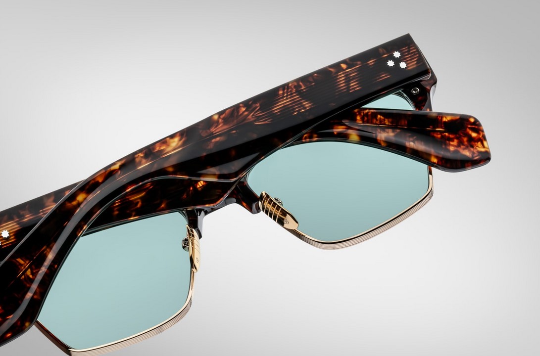 Sunglasses Model Bugsy in color Beau with Turquoise CR39 Lenses from Jacques Marie Mage