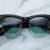 Sunglasses Model Bugsy in color Beau with Turquoise CR39 Lenses from Jacques Marie Mage