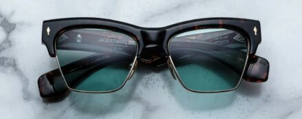 Sunglasses Model Bugsy in color Beau with Turquoise CR39 Lenses from Jacques Marie Mage