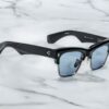 Sunglasses Model Bugsy in color Black with Cerulean CR39 Lenses from Jacques Marie Mage