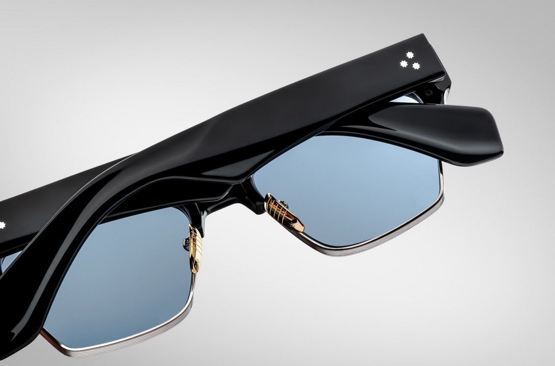 Sunglasses Model Bugsy in color Black with Cerulean CR39 Lenses from Jacques Marie Mage
