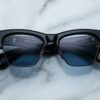 Sunglasses Model Bugsy in color Black with Cerulean CR39 Lenses from Jacques Marie Mage