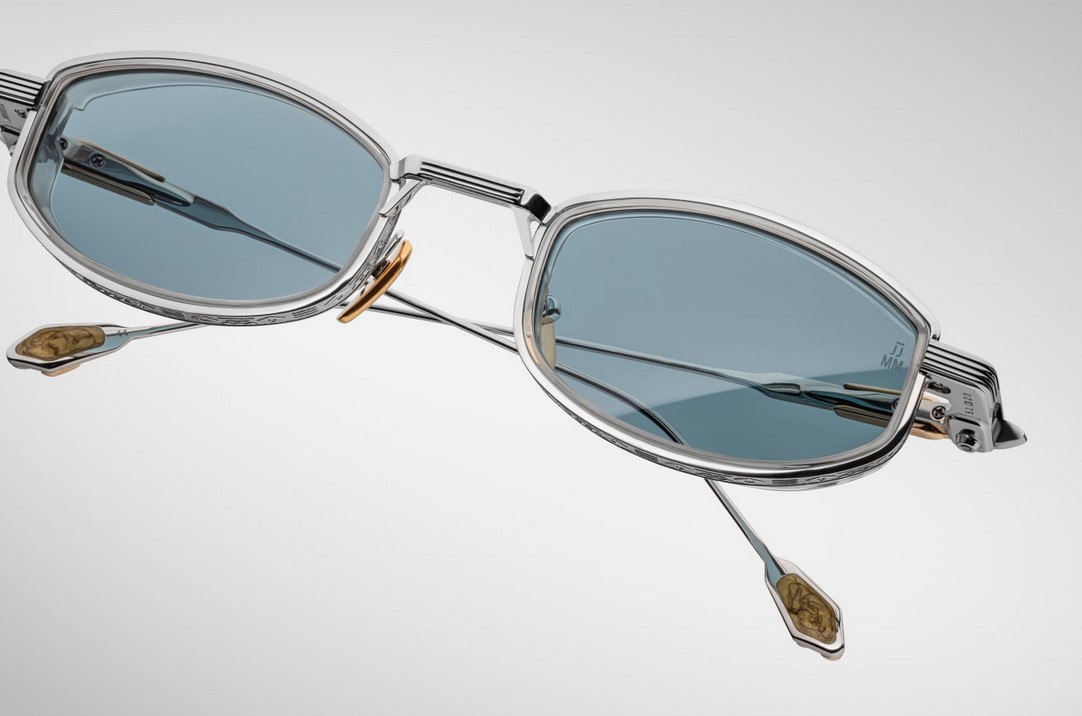 Sunglasses Model Hardin in Color Gaia with Vintage Blue Glass lenses from Jacques Marie Mage's collection