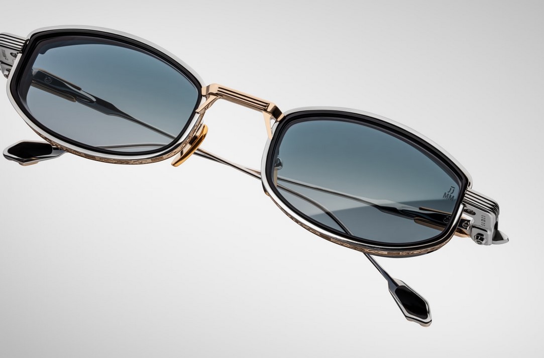 Sunglasses Model Hardin in Color Hades with Blue Gradient Glass lenses from Jacques Marie Mage's collection