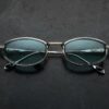 Sunglasses Model Hardin in Color Hades with Blue Gradient Glass lenses from Jacques Marie Mage's collection