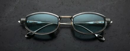 Sunglasses Model Hardin in Color Hades with Blue Gradient Glass lenses from Jacques Marie Mage's collection