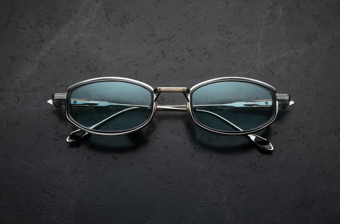 Sunglasses Model Hardin in Color Hades with Blue Gradient Glass lenses from Jacques Marie Mage's collection