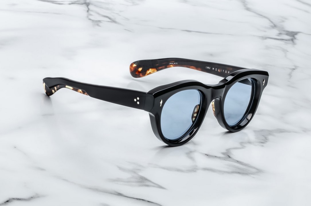 Sunglasses Model Molitor in color Noir with Cerulean CR39 Lenses from Jacques Marie Mage