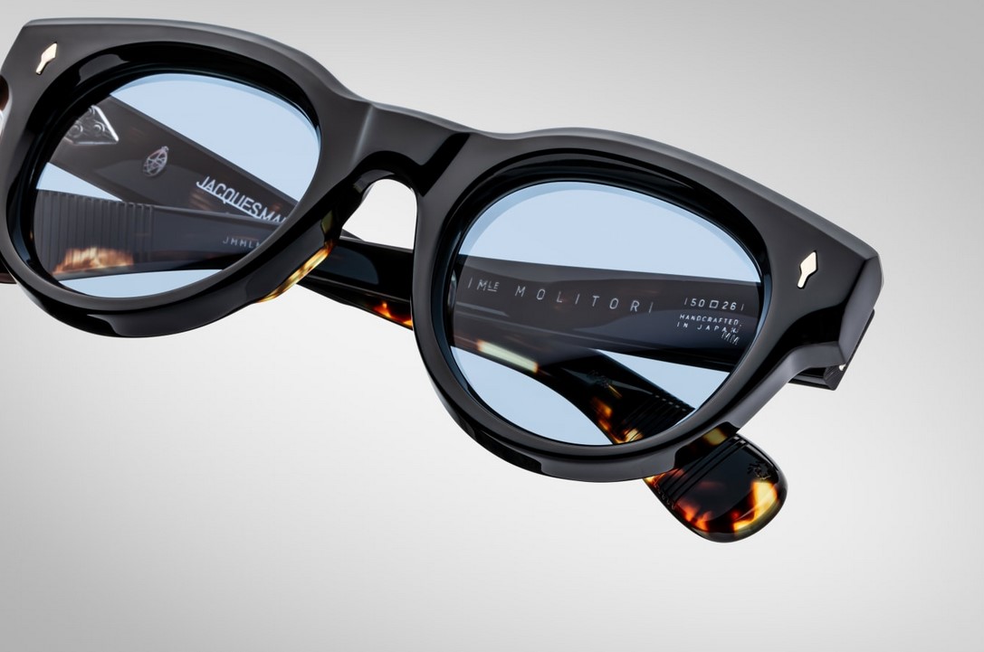 Sunglasses Model Molitor in color Noir with Cerulean CR39 Lenses from Jacques Marie Mage