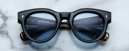 Sunglasses Model Molitor in color Noir with Cerulean CR39 Lenses from Jacques Marie Mage