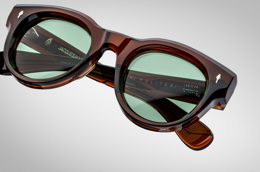 Sunglasses Model Molitor in color Zoltar with Vintage Green CR39 Lenses from Jacques Marie Mage