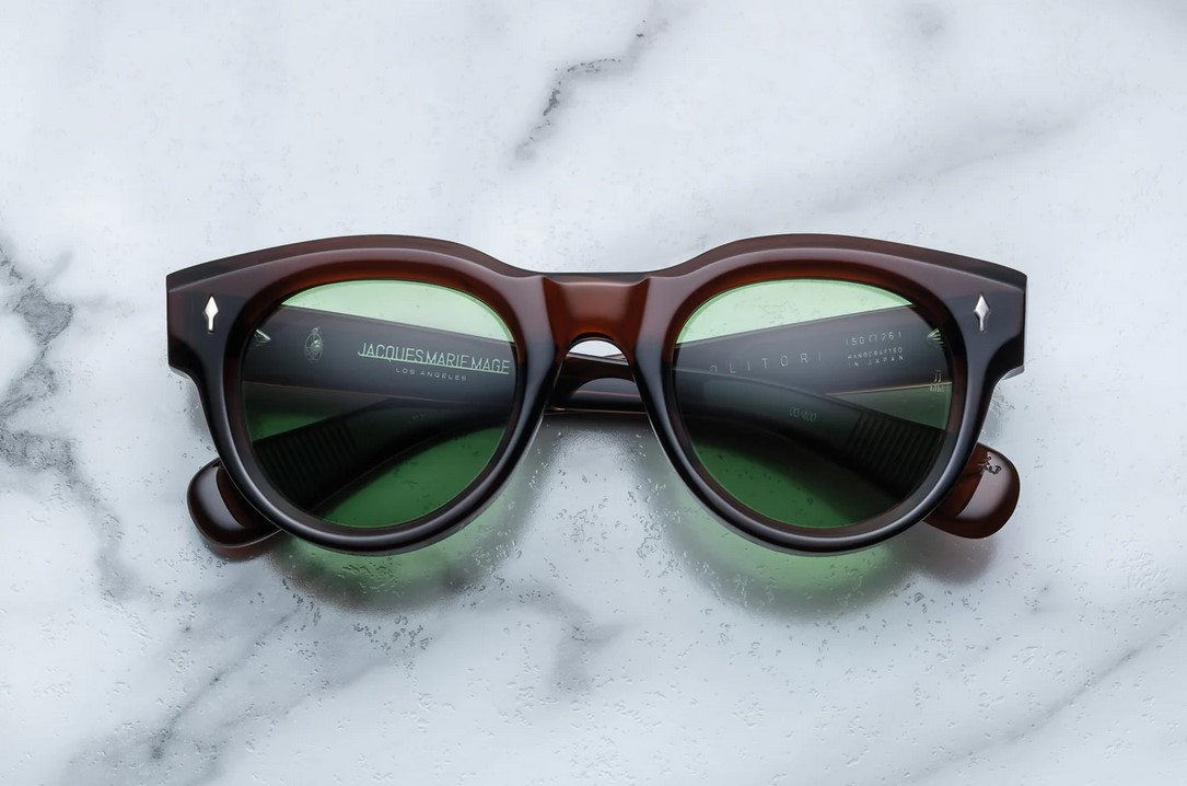 Sunglasses Model Molitor in color Zoltar with Vintage Green CR39 Lenses from Jacques Marie Mage