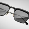 Sunglasses Model Worland in Color Black with Grey Gradient Polarized Glass lenses from Jacques Marie Mage's collection