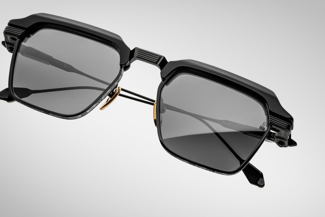 Sunglasses Model Worland in Color Black with Grey Gradient Polarized Glass lenses from Jacques Marie Mage's collection