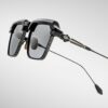 Sunglasses Model Worland in Color Black with Grey Gradient Polarized Glass lenses from Jacques Marie Mage's collection