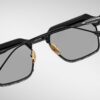 Sunglasses Model Worland in Color Black with Grey Gradient Polarized Glass lenses from Jacques Marie Mage's collection