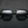 Sunglasses Model Worland in Color Black with Grey Gradient Polarized Glass lenses from Jacques Marie Mage's collection