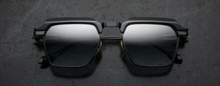 Sunglasses Model Worland in Color Black with Grey Gradient Polarized Glass lenses from Jacques Marie Mage's collection