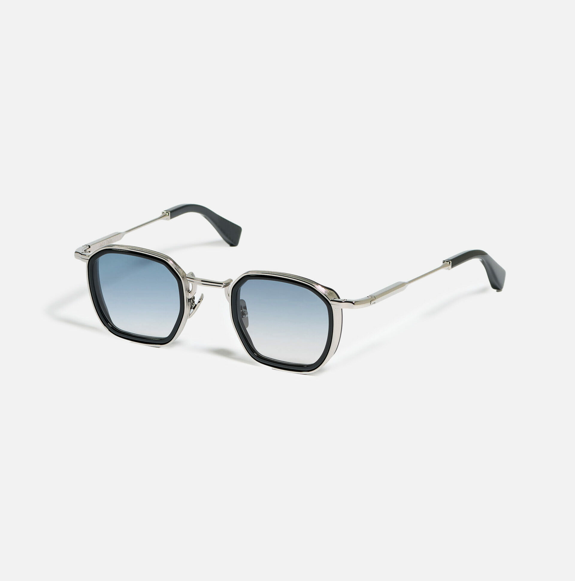 Sunglasses Model Léo in C107 with Clear Blue Gradient lenses from John Dalia