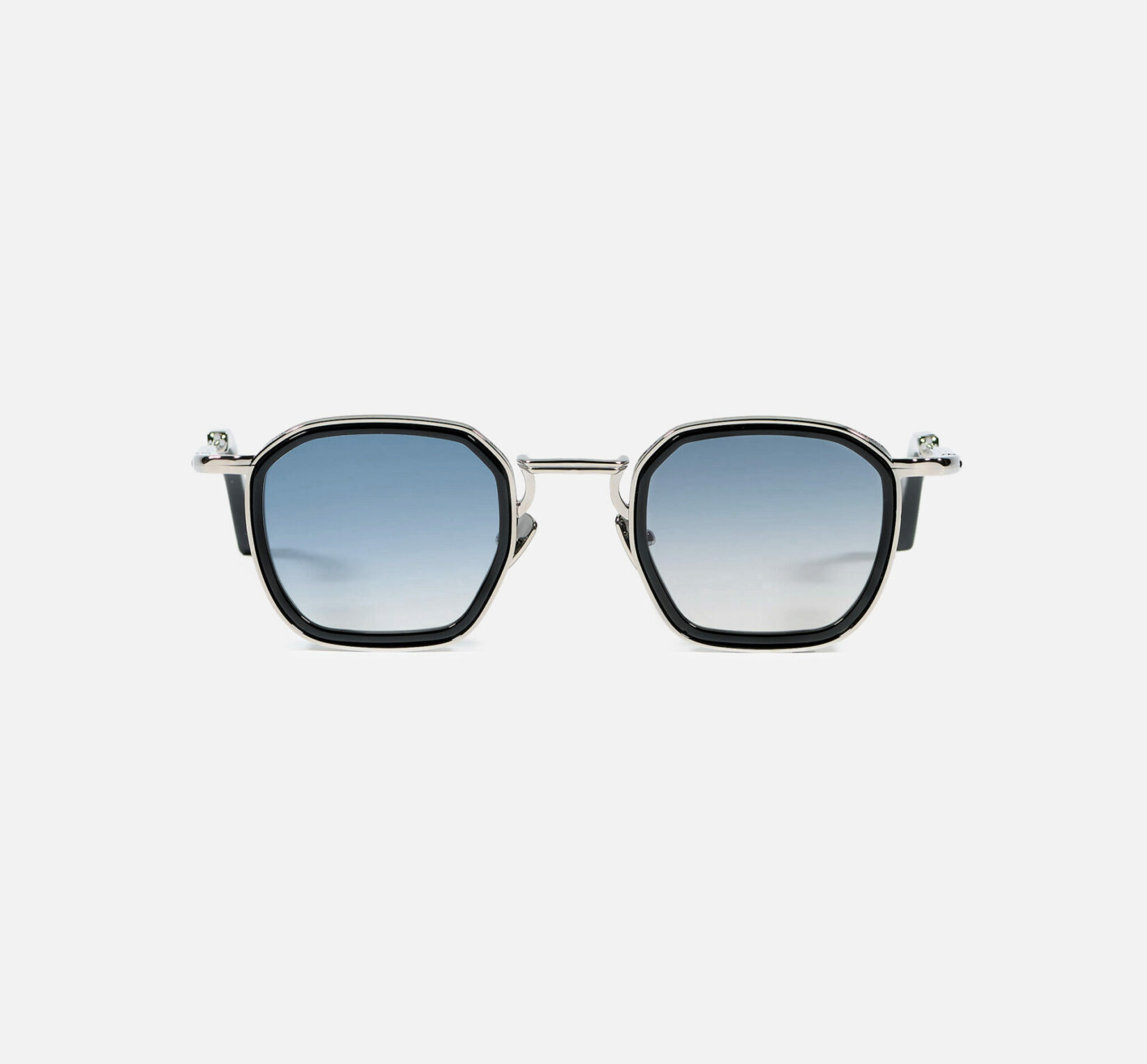 Sunglasses Model Léo in C107 with Clear Blue Gradient lenses from John Dalia