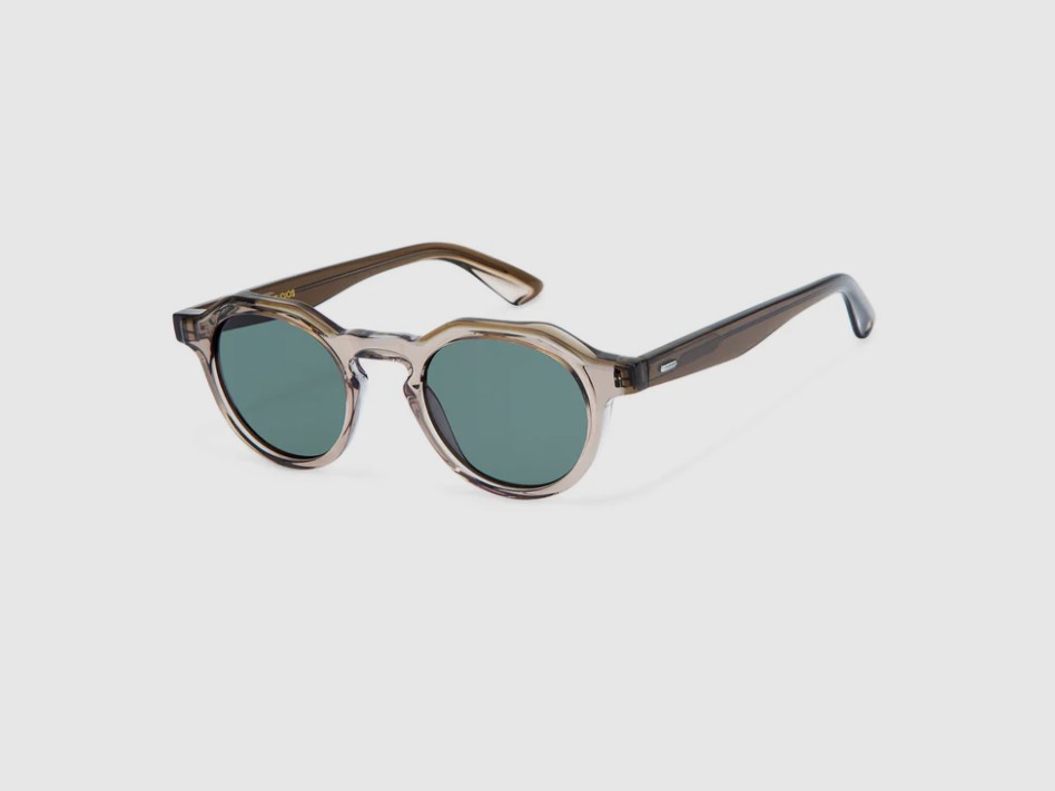 Sunglasses Model James in color Grey with Green lenses from Gigi Studios