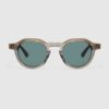 Sunglasses Model James in color Grey with Green lenses from Gigi Studios