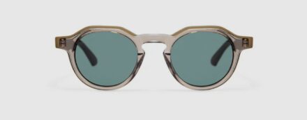 Sunglasses Model James in color Grey with Green lenses from Gigi Studios