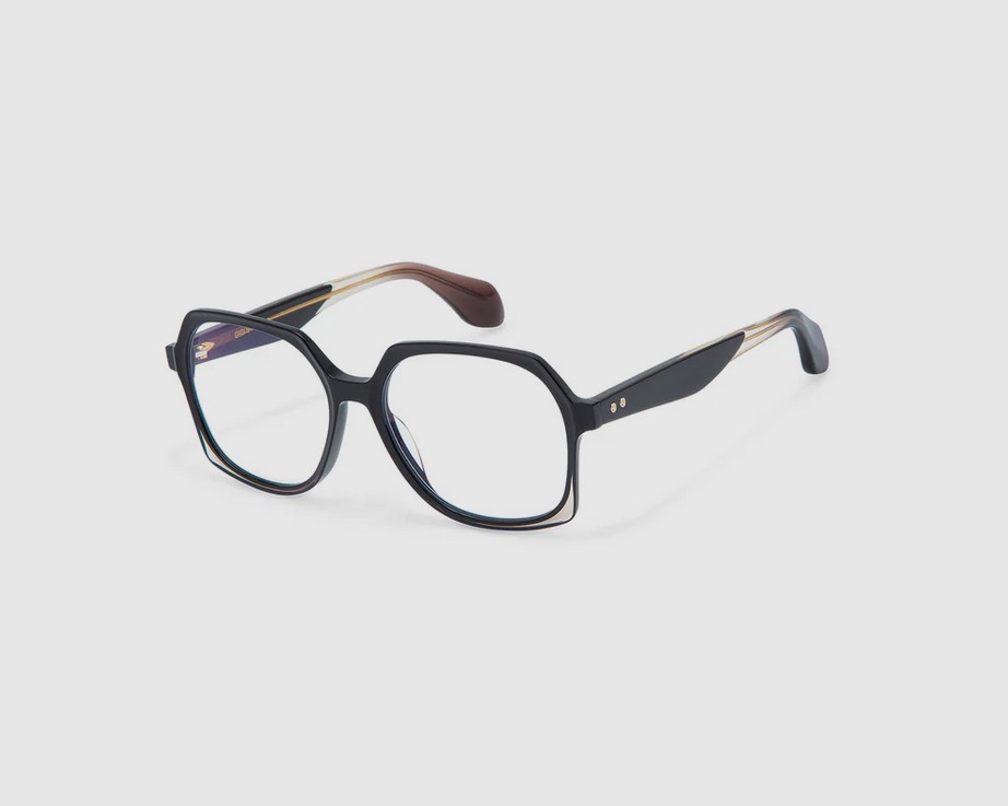 Optical Model Revivre 41 in color Black with Clear lenses from Gigi Studios