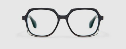 Optical Model Revivre 41 in color Black with Clear lenses from Gigi Studios