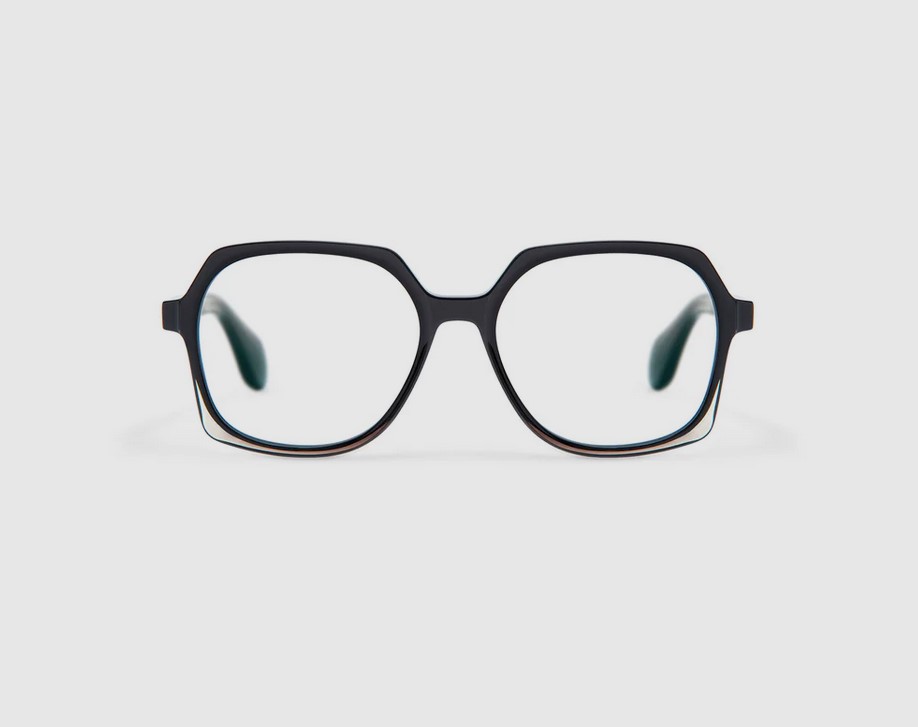 Optical Model Revivre 41 in color Black with Clear lenses from Gigi Studios