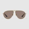 Sunglasses Model Thrive 026 in color Gold with Brown lenses from Gigi Studios