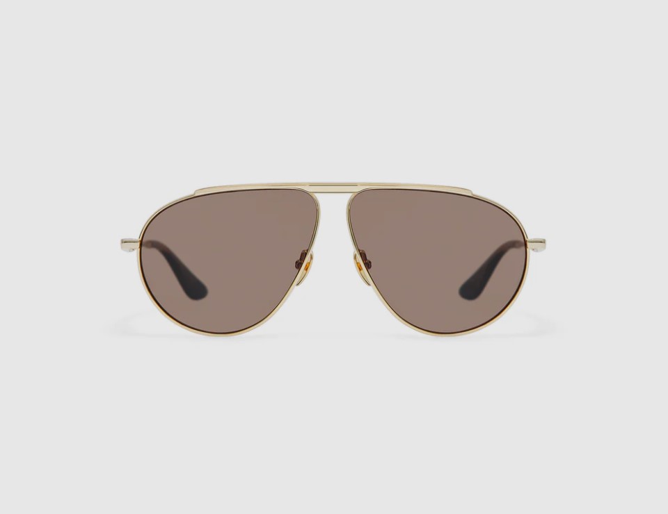 Sunglasses Model Thrive 026 in color Gold with Brown lenses from Gigi Studios