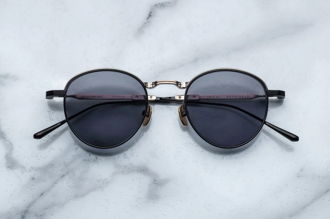 Sunglasses Model Archibald in color CIA with Black Lenses from Jacques Marie Mage