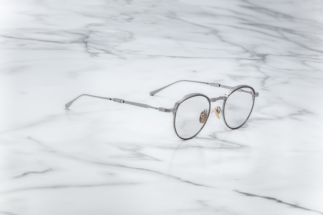 Optical Model Archibald in color Silver with Superlight Grey Lenses from Jacques Marie Mage