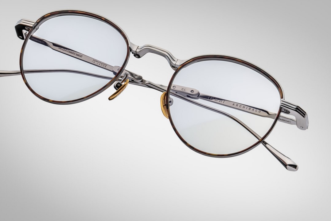 Optical Model Archibald in color Silver with Superlight Grey Lenses from Jacques Marie Mage