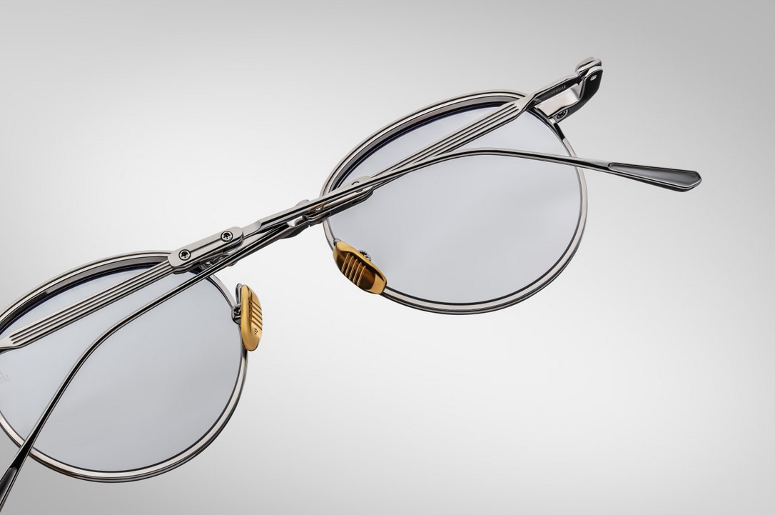 Optical Model Archibald in color Silver with Superlight Grey Lenses from Jacques Marie Mage