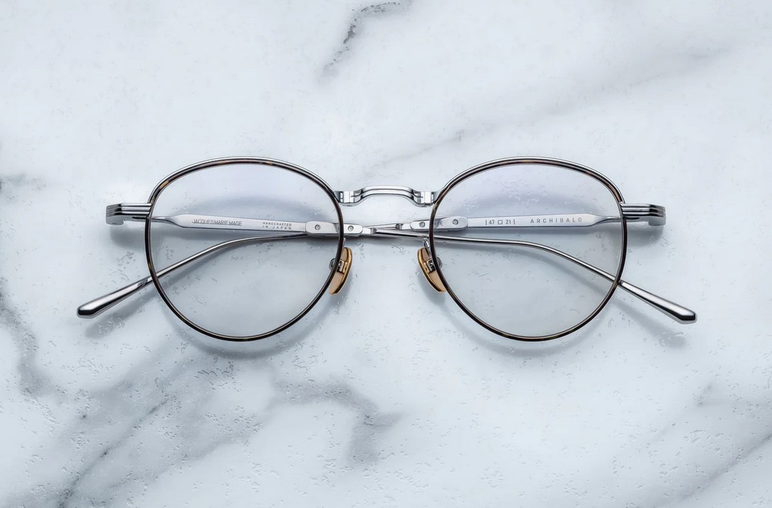 Optical Model Archibald in color Silver with Superlight Grey Lenses from Jacques Marie Mage