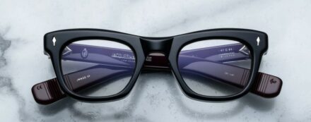 Optical Model Godard in color Bloodstone with Superlight Grey lenses from Jacques Marie Mage