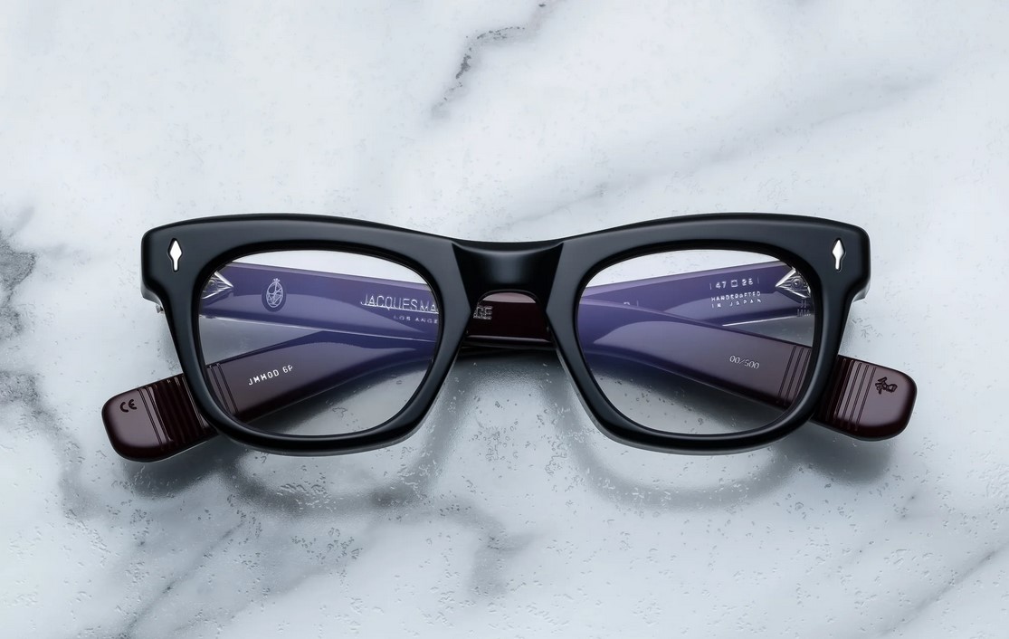 Optical Model Godard in color Bloodstone with Superlight Grey lenses from Jacques Marie Mage