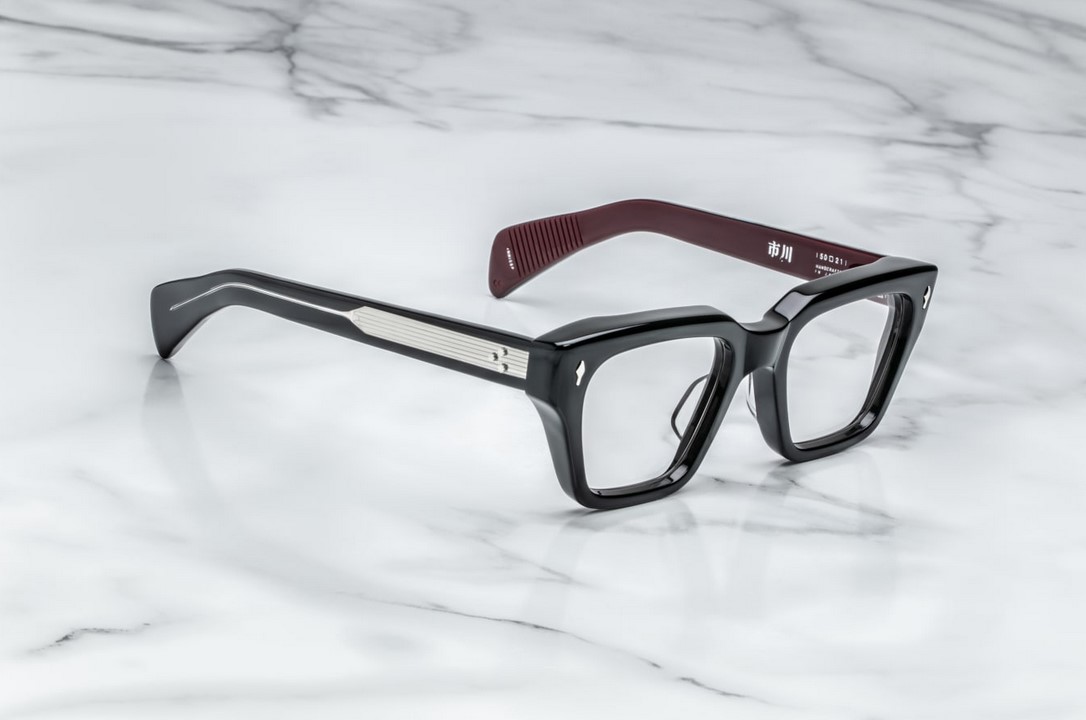 Optical Model Ichikawa in color Bloodstone with Superlight Grey lenses from Jacques Marie Mage