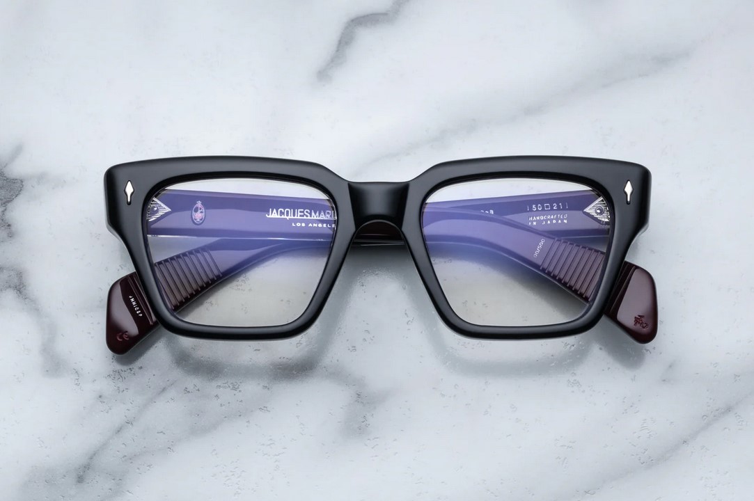 Optical Model Ichikawa in color Bloodstone with Superlight Grey lenses from Jacques Marie Mage