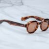 Sunglasses Model Pontian in Color Bourbon with Dark Tuscan Armolite lenses from Jacques Marie Mage
