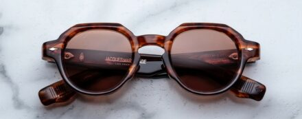 Sunglasses Model Pontian in Color Bourbon with Dark Tuscan Armolite lenses from Jacques Marie Mage