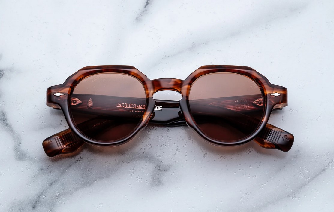 Sunglasses Model Pontian in Color Bourbon with Dark Tuscan Armolite lenses from Jacques Marie Mage