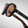 Sunglasses Model Richard in Color Noir X with Orange CR39 Lenses from Jacques Marie Mage