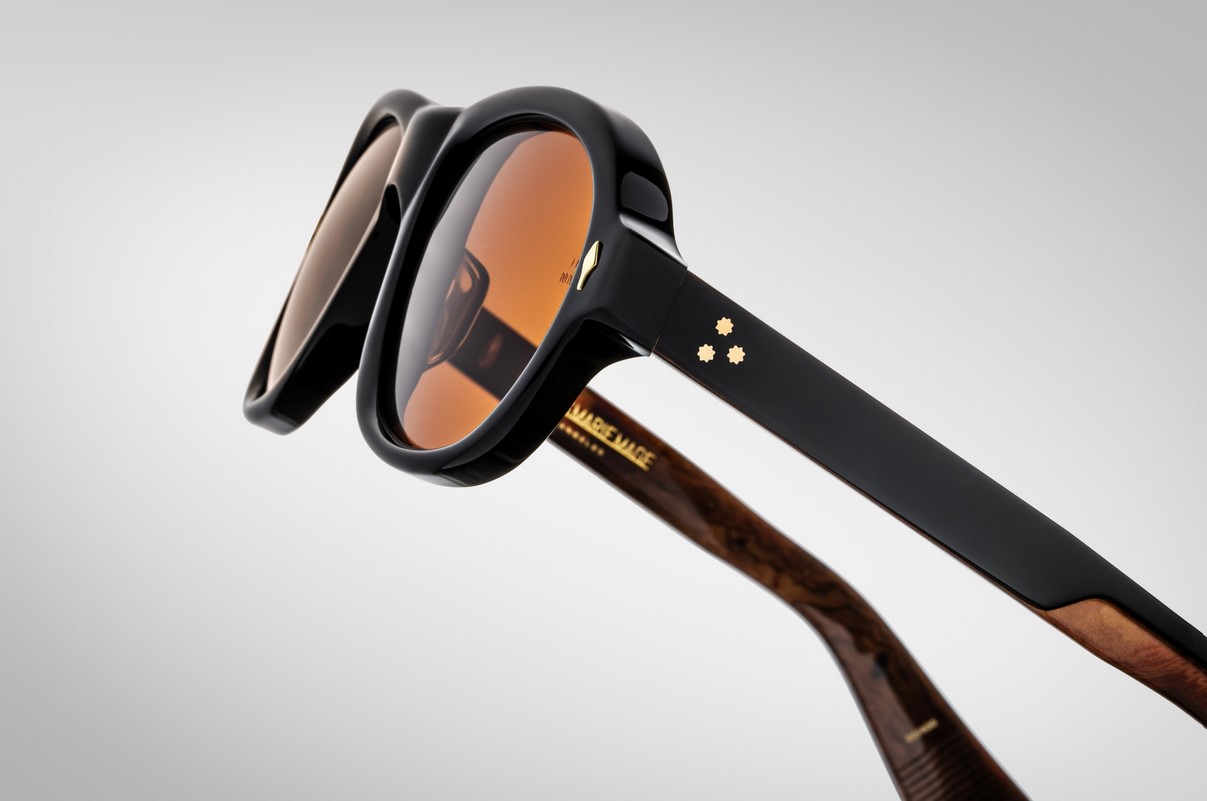Sunglasses Model Richard in Color Noir X with Orange CR39 Lenses from Jacques Marie Mage