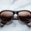 Sunglasses Model Richard in Color Noir X with Orange CR39 Lenses from Jacques Marie Mage