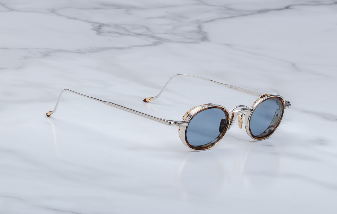 Sunglasses Model Varda in color Cairo with Cerulean Lenses from Jacques Marie Mage