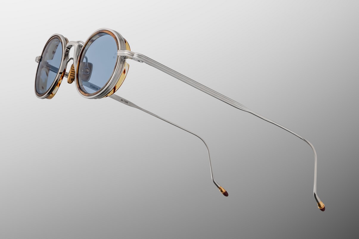 Sunglasses Model Varda in color Cairo with Cerulean Lenses from Jacques Marie Mage