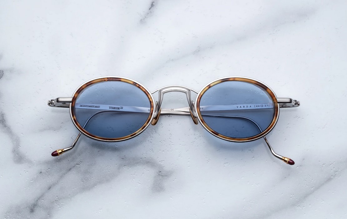 Sunglasses Model Varda in color Cairo with Cerulean Lenses from Jacques Marie Mage